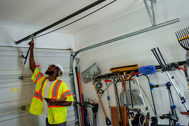 Professional Garage Door Panel Replacement technician working in Pontiac, MI